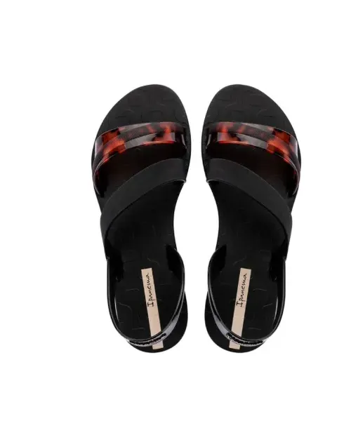 CHANCLA IPANEMA VIBRANT NEGRA Y CAREY 2