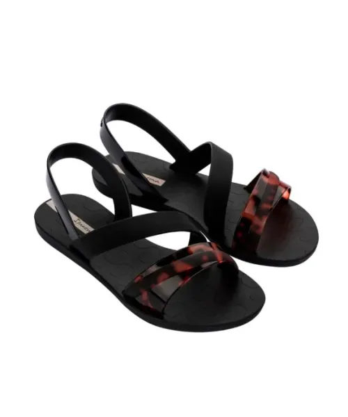 CHANCLA IPANEMA VIBRANT NEGRA Y CAREY