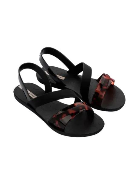CHANCLA IPANEMA VIBRANT NEGRA Y CAREY