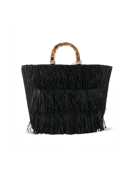 BOLSO NEGRO ASAS BAMBU KBAS
