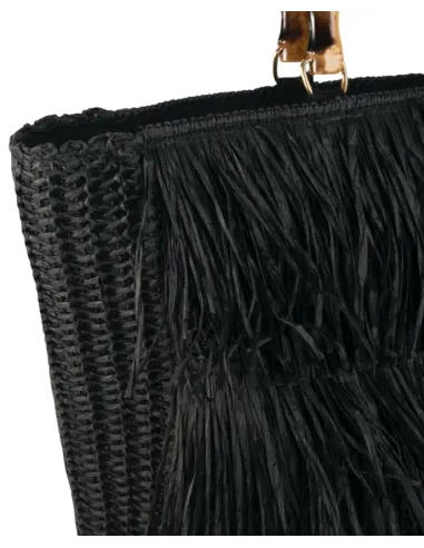 BOLSO NEGRO ASAS BAMBU KBAS