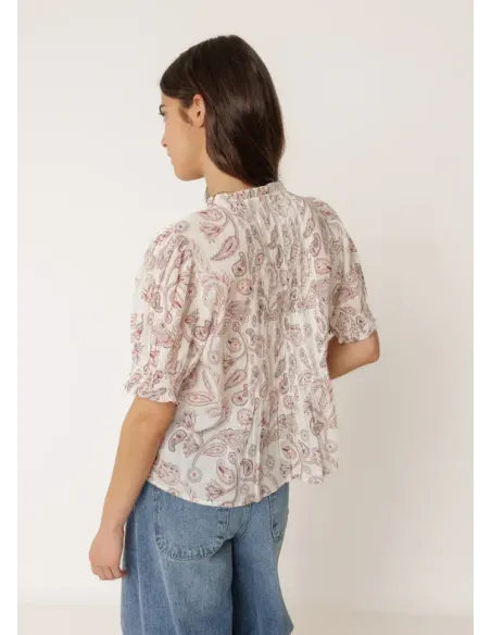 CAMISA MICRO VOLANTES ROSA INDI&COLD