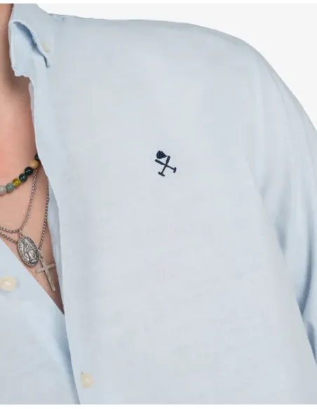 CAMISA CELESTE ROYAL ACADEMY LINO HARPER&NEYER