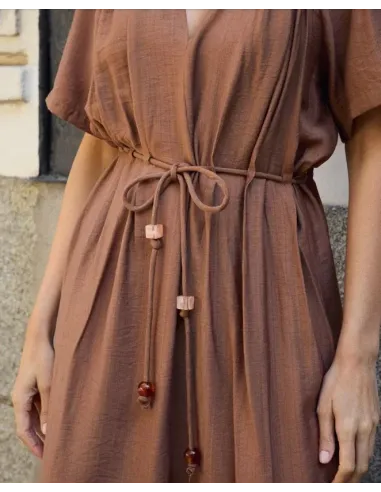 VESTIDO MARRON CHOCOLATE POLIN ET MOI