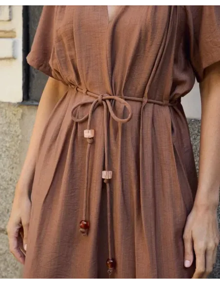 VESTIDO MARRON CHOCOLATE POLIN ET MOI