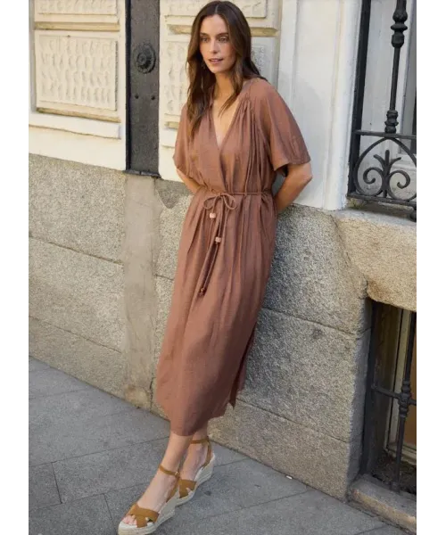 VESTIDO MARRON CHOCOLATE POLIN ET MOI