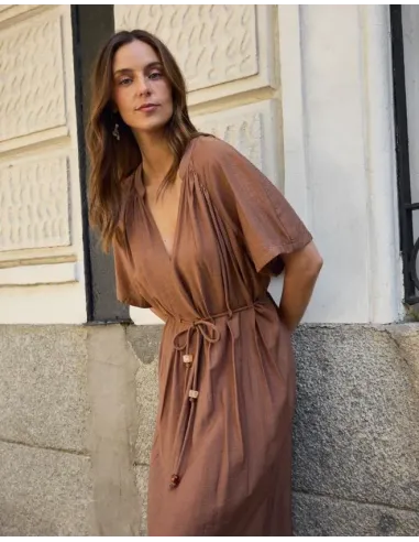 VESTIDO MARRON CHOCOLATE POLIN ET MOI