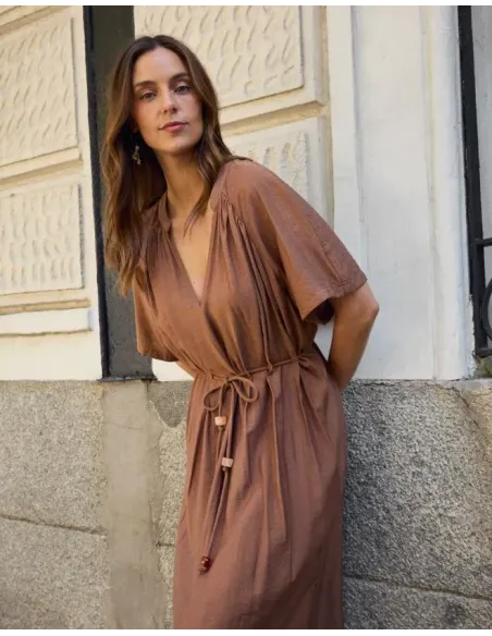 VESTIDO MARRON CHOCOLATE POLIN ET MOI