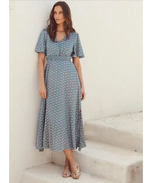 VESTIDO ESTAMPADO AZUL POLIN ET MOI 2