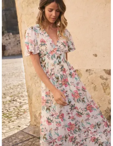 VESTIDO ESTAMPADO GALENE FLORES POLIN ET MOI