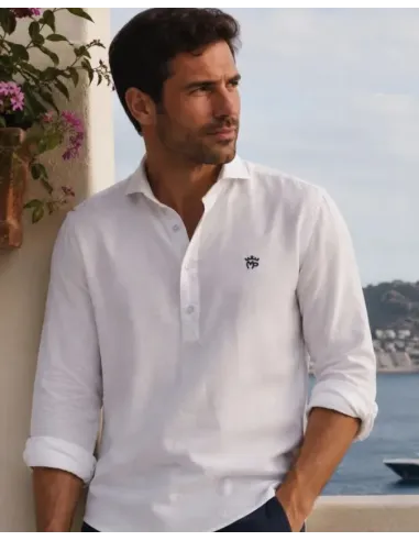 POLERA LINO BLANCA MONTEPICAZA HOMBRE