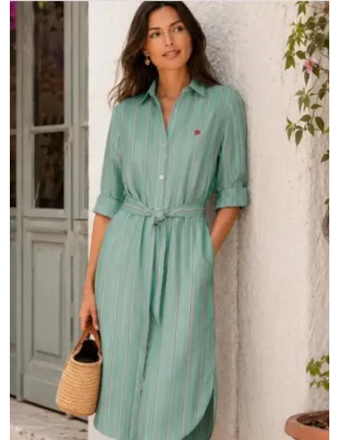 VESTIDO CAMISERO CON CINTURON MONTEPICAZA MUJER