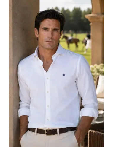 CAMISA BLANCA LINO MONTEPICAZA HOMBRE