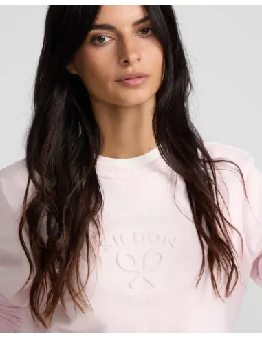 SUDADERA ROSA LOGO SILBON MUJER