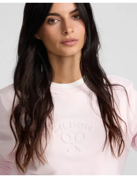 SUDADERA ROSA LOGO SILBON MUJER