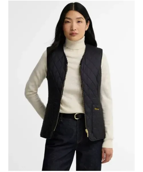 CHALECO REVERSIBLE NEGRO MARKENFIELD BARBOUR MUJER