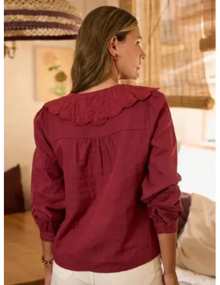 CAMISA BURDEOS CUELLOS POLIN ET MOI