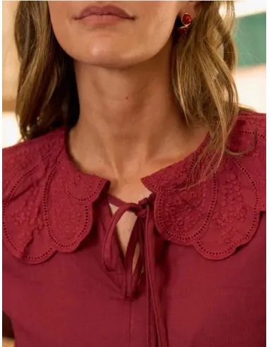 CAMISA BURDEOS CUELLOS POLIN ET MOI