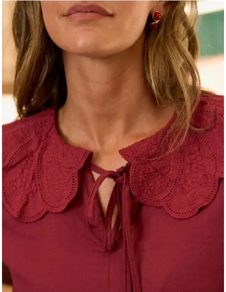 CAMISA BURDEOS CUELLOS POLIN ET MOI