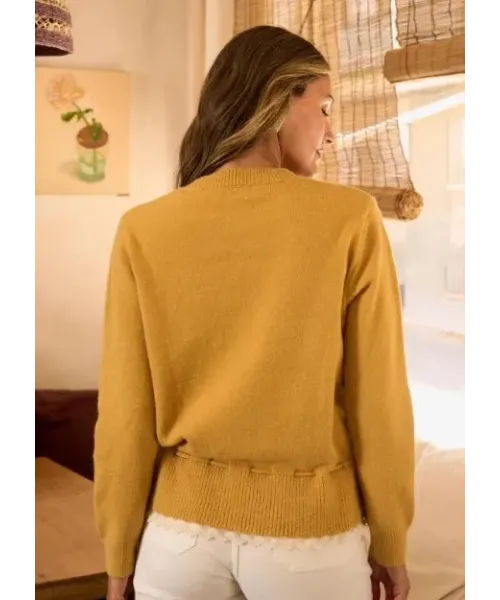 JERSEY OCRE CON VOLANTE DE ENCAJE POLIN ET MOI 2