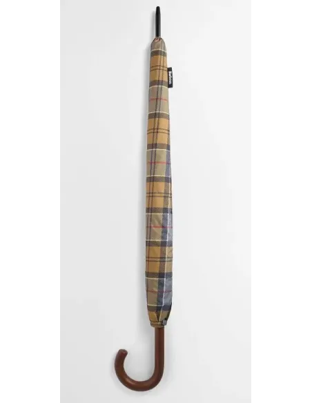 PARAGUAS TRICOLOR TARTAN ROJO BARBOUR