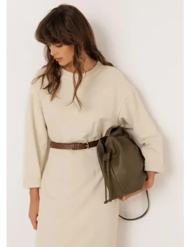 BOLSO PIEL VERDE INDI&COLD