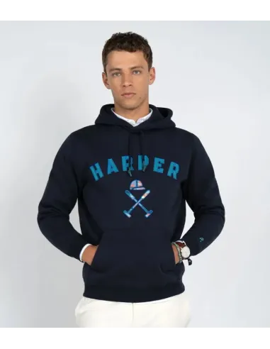 SUDADERA CAPUCHA AZUL HARPER&NEYER