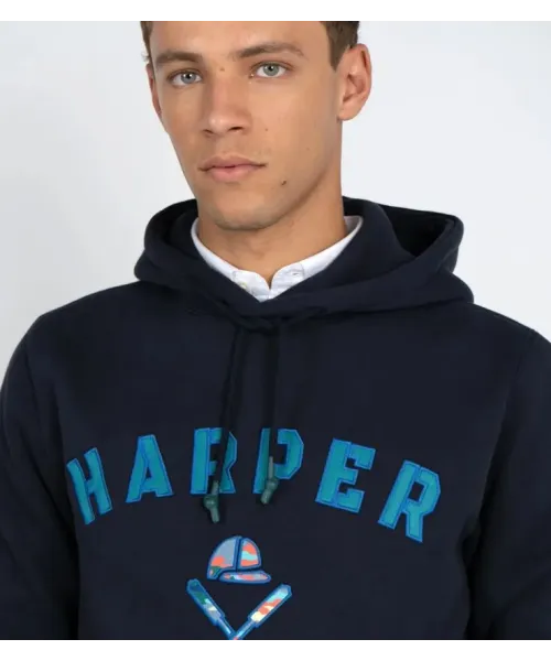 SUDADERA CAPUCHA AZUL HARPER&NEYER 2