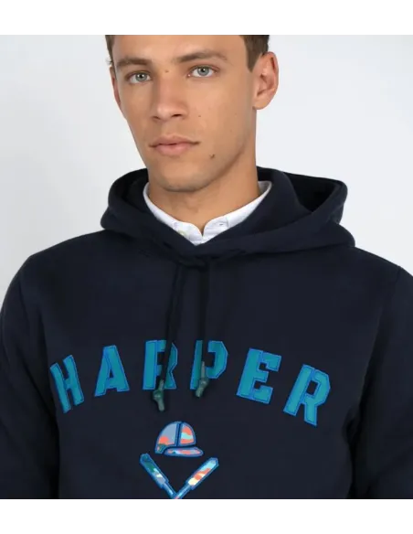 SUDADERA CAPUCHA AZUL HARPER&NEYER
