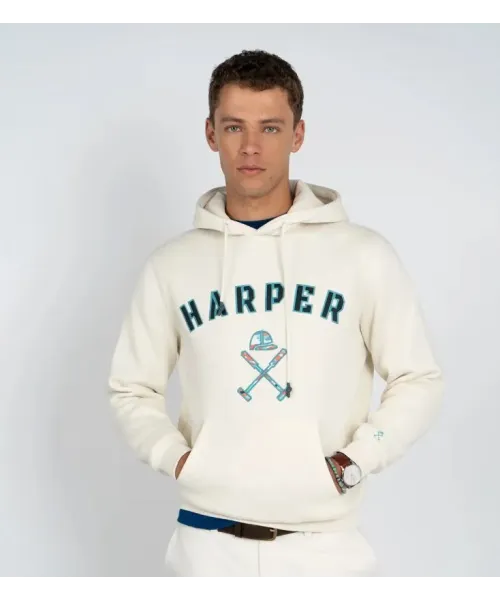 SUDADERA CAPUCHA CRUDA HARPER&NEYER