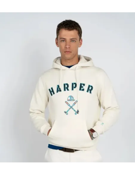 SUDADERA CAPUCHA CRUDA HARPER&NEYER