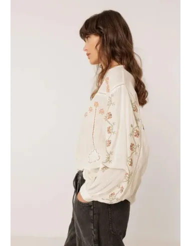 CAMISA CRUDA BORDADA INDI&COLD