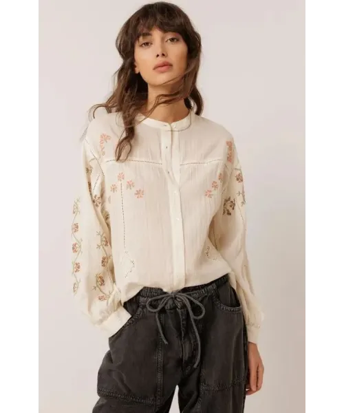 CAMISA CRUDA BORDADA INDI&COLD