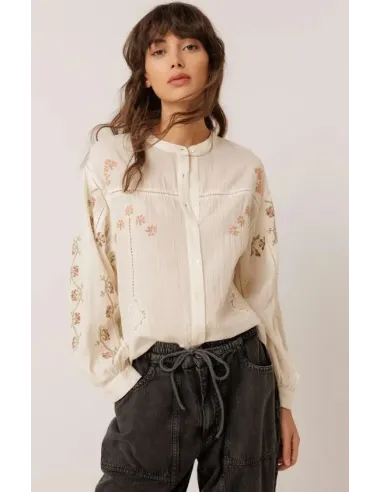 CAMISA CRUDA BORDADA INDI&COLD