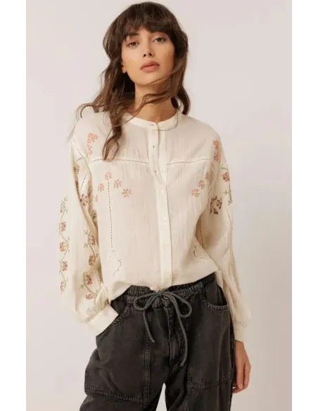 CAMISA CRUDA BORDADA INDI&COLD
