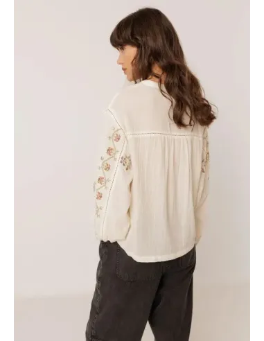 CAMISA CRUDA BORDADA INDI&COLD