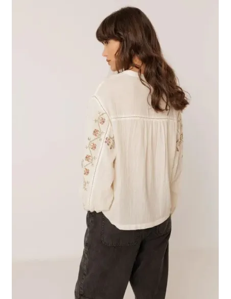 CAMISA CRUDA BORDADA INDI&COLD
