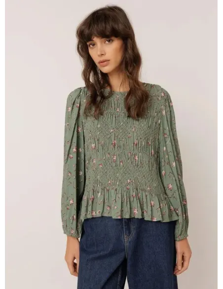 BLUSA VERDE SMOCK INDI&COLD