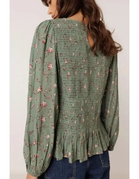 BLUSA VERDE SMOCK INDI&COLD