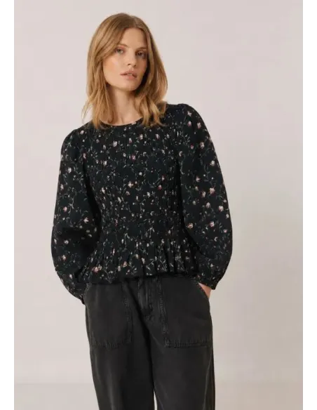 BLUSA NEGRA SMOCK INDI&COLD