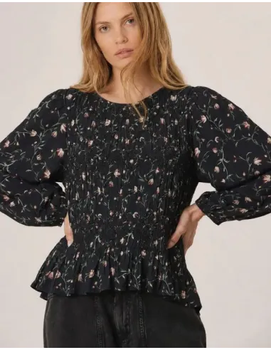 BLUSA NEGRA SMOCK INDI&COLD