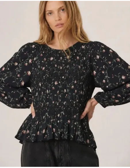 BLUSA NEGRA SMOCK INDI&COLD