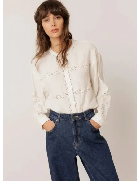 CAMISA BLANCA COMBINADA INDI&COLD