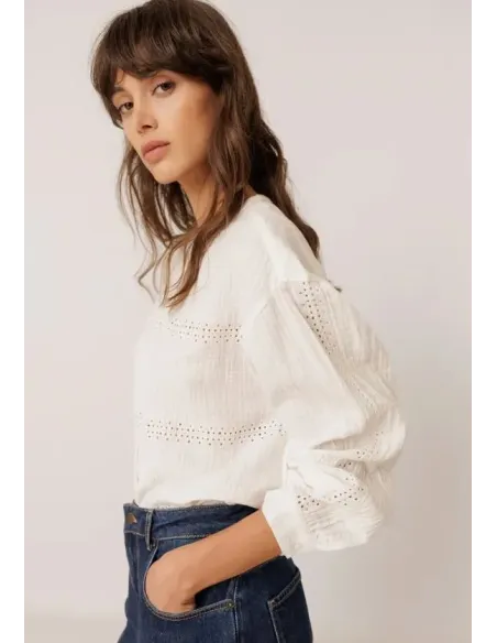 CAMISA BLANCA COMBINADA INDI&COLD