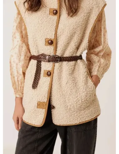 CINTURON PIEL TRENZADO MARRON INDI&COLD