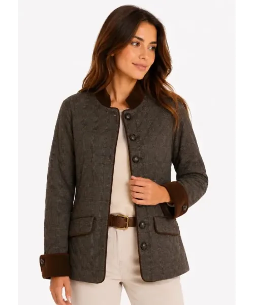CHAQUETON HUSKY CUADROS SOLERA MUJER