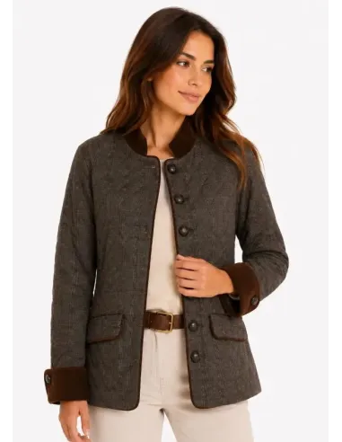 CHAQUETON HUSKY CUADROS SOLERA MUJER