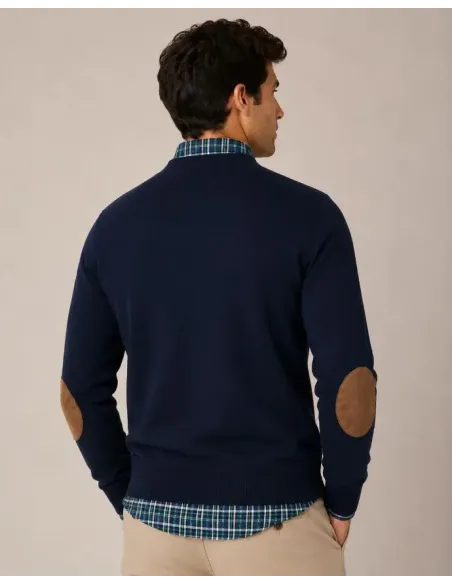JERSEY PICO CON CODERAS MARINO SOLERA HOMBRE
