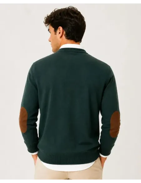 JERSEY CUELLO PICO VERDE SOLERA HOMBRE