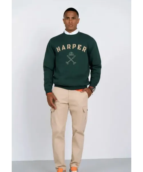 SUDADERA RETRO VERDE HARPER&NEYER